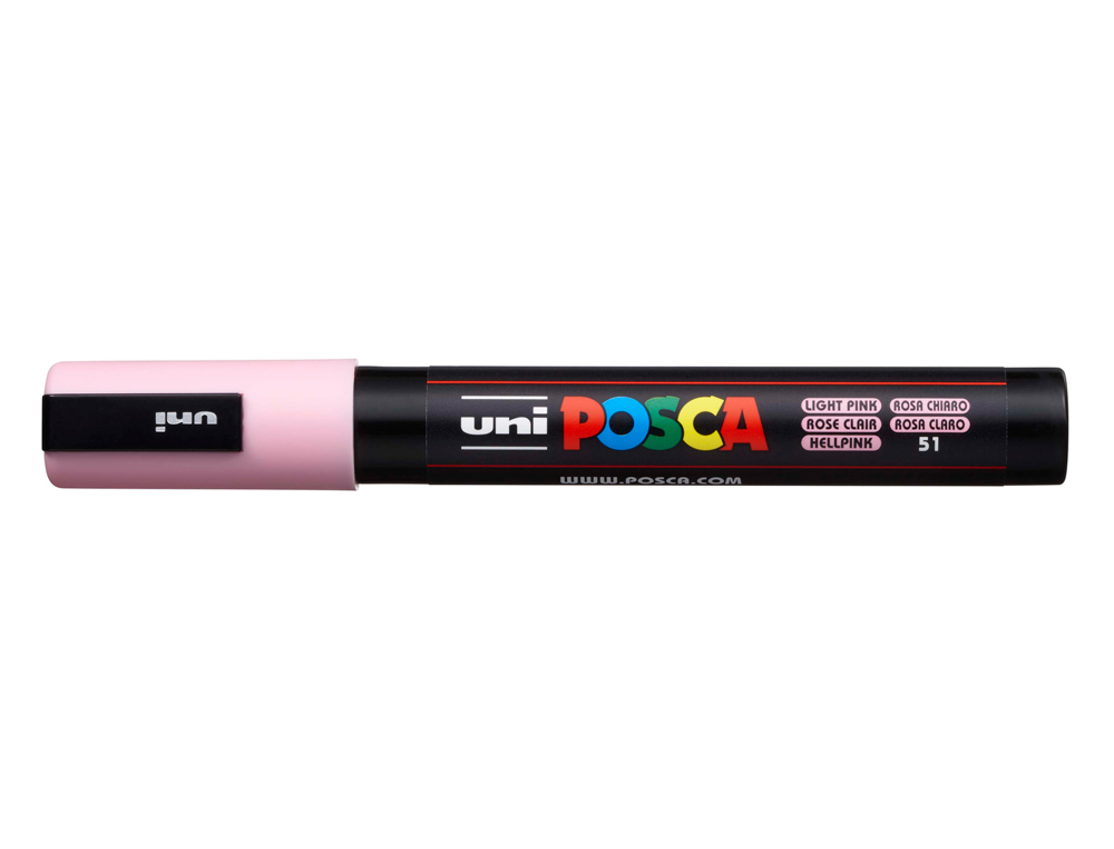 ROTULADOR UNI POSCA PC-5M MARCADOR DE PINTURA PUNTA CONICA 1,8-2,5 MM ROSA CLARO