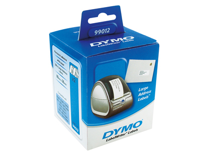 ETIQUETA ADHESIVA DYMO 99012 -TAMAO 89X36 MM PARA IMPRESORA 400 260 ETIQUETAS USO DIRECCIONES PAPEL C/2