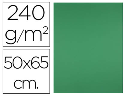 CARTULINA LIDERPAPEL 50X65 CM 240G/M2 VERDE NAVIDAD