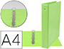 CARPETA DE 4 ANILLAS 40 MM MIXTAS LIDERPAPEL A4 CARTON FORRADO PVC VERDE