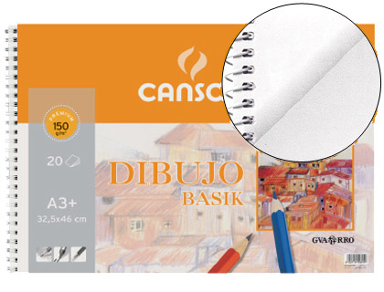 BLOC DIBUJO BASIK DIN A3 32.5X46 CM 20 HOJAS DE 150 GRAMOS