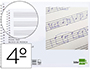 BLOC MUSICA LIDERPAPEL PENTAGRAMA 3MM CUARTO 20 HOJAS 100G/M2