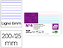 FICHA LIDERPAPEL RAYADA N4 125X200 MM 180G/M2 PAQUETE DE 100 UNIDADES