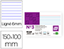 FICHA LIDERPAPEL RAYADA N3 100X150 MM 180G/M2 PAQUETE DE 100 UNIDADES