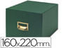 FICHERO FICHAS TELA VERDE 500 FICHAS N.5 TAMAO 160X220 MM