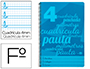 CUADERNO ESPIRAL LIDERPAPEL FOLIO PAUTAGUIA TAPA PLASTICO 80H 75GR CUADRO PAUTADO 4MM CON MARGEN COLOR AZUL