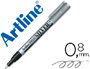 ROTULADOR ARTLINE MARCADOR PERMANENTE TINTA METALICA EK-999 PLATA PUNTA REDONDA 0.8 MM