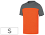 CAMISETA DE ALGODON DELTAPLUS COLOR GRIS/NARANJA TALLA S