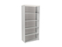 ARMARIO ROCADA CON CINCO ESTANTES SERIE STORE 195X90X45 CM ACABADO AN04 GRIS/BLANCO