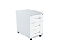 CAJONERA ROCADA CON TRES CAJONES SERIE STORE 58X40X59,5 CM ACABADO AN04 GRIS/BLANCO