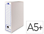 CAJA ARCHIVO DEFINITIVO LIDERPAPEL 103 CUARTO CARTON RECICLADO 325G/M2 LOMO 105 MM BLANCO 278X105X213 MM