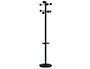 PERCHERO METALICO UNILUX ACCUEIL PIE 8 COLGADORES CON PARAGUERO Y BANDEJA GOTEO NEGRO 177X38 CM