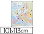 MAPA MURAL FAIBO EUROPA POLITICO MAGNETICO MARCO DE ALUMINIO CON CANTONERAS DE PROTECCION 113X101 CM