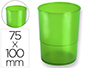 CUBILETE PORTALAPICES Q-CONNECT VERDE TRANSLUCIDO PLASTICO DIAMETRO 75 MM ALTO 100 MM