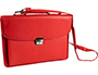 CARTERA PORTADOCUMENTOS Q-CONNECT CON CORREA CIERRE METALICO Y DEPARTAMENTOS INTERIORES COLOR ROJO 390X280