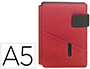 PORTANOTAS CARCHIVO VENTURE DIN A5 CON SOPORTE SMARTPHONE CUADERNO COLOR ROJO