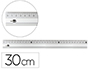 REGLA LIDERPAPEL METALICA ALUMINIO 30 CM