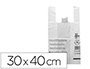 BOLSA CAMISETA RECICLADA 70% BLANCA 50 MC 30X40 CM APTA LEGISLACION DE BOLSAS 2021