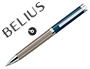 BOLIGRAFO BELIUS MUNICH AZUL CUERPO ACERO INOXIDABLE CON TEXTURA TINTA NEGRA EN ESTUCHE