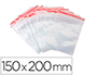 BOLSA PLASTICO AUTOCIERRE Q-CONNECT 150X200 MM PAQUETE DE 100 UNIDADES