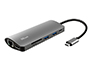 ADAPTADOR TRUST DALYX 7 EN 1 MULTIPUERTO USB-C / HDMI / 2X USB-A / NETWORK / MICRO / MICRO SD / ETHERNET