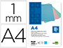TAPA ENCUADERNACION LIDERPAPEL CARTON A4 1 MM CELESTE PAQUETE DE 50 UNIDADES