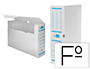 CAJA ARCHIVO DEFINITIVO PLASTICO LIDERPAPEL LOMO 100 MM BLANCO 360X100X260 MM