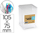 CUBILETE PORTALAPICES PLASTIFORTE TRANSPARENTE PLASTICO ORGANIZER CUADRADO N5 75X75X105 MM
