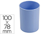 CUBILETE PORTALAPICES FAIBO AZUL PASTEL OPACO PLASTICO DIAMETRO 78 MM ALTO 100 MM