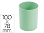 CUBILETE PORTALAPICES FAIBO VERDE PASTEL OPACO PLASTICO DIAMETRO 78 MM ALTO 100 MM