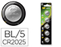 PILA GP ALCALINA BOTON LITIO CR2025 BLISTER DE 5 UNIDADES