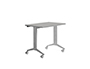 MESA DE OFICINA ROCADA 120X60CM CON TABLERO ABATIBLE 90 ACABADO FD02 ALUMINIO/GRIS