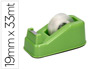 PORTARROLLO SOBREMESA LIDERPAPEL ECOUSE 100% PLASTICO RECICLADO PARA CINTA DE 33 MT COLOR VERDE