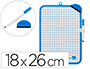 PIZARRA BLANCA LIDERPAPEL 18X26 CM DOBLE CARA LISA Y CUADRICULADA CON ROTULADOR Y BORRADOR