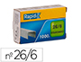 GRAPAS RAPID 26/6 MM GALVANIZADA CAJA DE 1000 UNIDADES