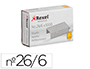 GRAPAS REXEL 26/6 MM GALVANIZADA CAJA DE 1000 UNIDADES