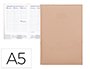 AGENDA ENCUADERNADA LIDERPAPEL CRETA 15X21 CM 2024 SEMANA VISTA COLOR NUDE PAPEL 70 GR