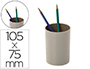 CUBILETE PORTALAPICES ARCHIVO 2000 GRIS OPACO PLASTICO 100% RECICLADO DIAMETRO 75 MM ALTO 105 MM