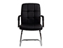 SILLA Q-CONNECT ESCRITORIO PIA VE SIMIL PIEL BASE METALICA ALT MAX 1050 ANC 610 PROF 680 COLOR NEGRO
