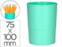CUBILETE PORTALAPICES Q-CONNECT VERDE MENTA PASTEL OPACO PLASTICO DIAMETRO 75 MM ALTO 100 MM
