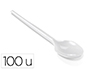 CUCHARILLA DE PLASTICO BLANCO REUTILIZABLE PAQUETE DE 100 UNIDADES