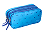 ESTUCHE PORTATODO LIDERPAPEL MULTIBOLSILLO 3 CREMALLERAS AZUL CRUCES A JUEGO CON MOCHILA 150X90X240 MM