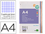 RECAMBIO LIDERPAPEL A4 200+50 HOJAS 90G/M2 CUADRO 5MM 4 TALADROS BANDAS DE 5 COLORES