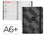 AGENDA ESPIRAL ANTARTIK PATTERN A6+ 2025 SEMANA VISTA COLOR NEGRO PAPEL 80 GR