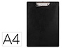 PORTANOTAS Q-CONNECT PLASTICO 50% RECICLADO DIN A4 NEGRO GROSOR 2,1 MM