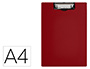 CARPETA Q-CONNECT MINICLIP SUPERIOR DIN A4 PLASTICO 50% RECICLADO ROJO GROSOR 2,1 MM