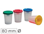 BOTE FAIBO MEZCLADOR DE PINTURAS INDERRAMABLE CON TAPA COLORES ALTO 95 MM DIAMETRO 80 MM