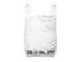 BOLSA CAMISETA RECICLADA 70% BLANCA 30X40 CM REUTILIZABLE 1 KG PAQUETE DE 90 UNIDADES