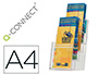 EXPOSITOR SOBREMESA Q-CONNECT METACRILATO 1/3 DIN A4 PARA TRIPTICOS 4 COMPARTIMENTOS 121X159X295 MM