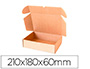 CAJA AUTOMONTABLE Q-CONNECT PARA E-COMMERCE Y REGALO CARTON RECICLADO CANAL SIMPLE 3 MM KRAFT 210X180X60 MM